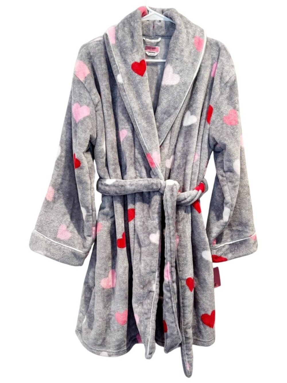 Kate Spade Plush Hearts Short Robe Size Medium NEW!